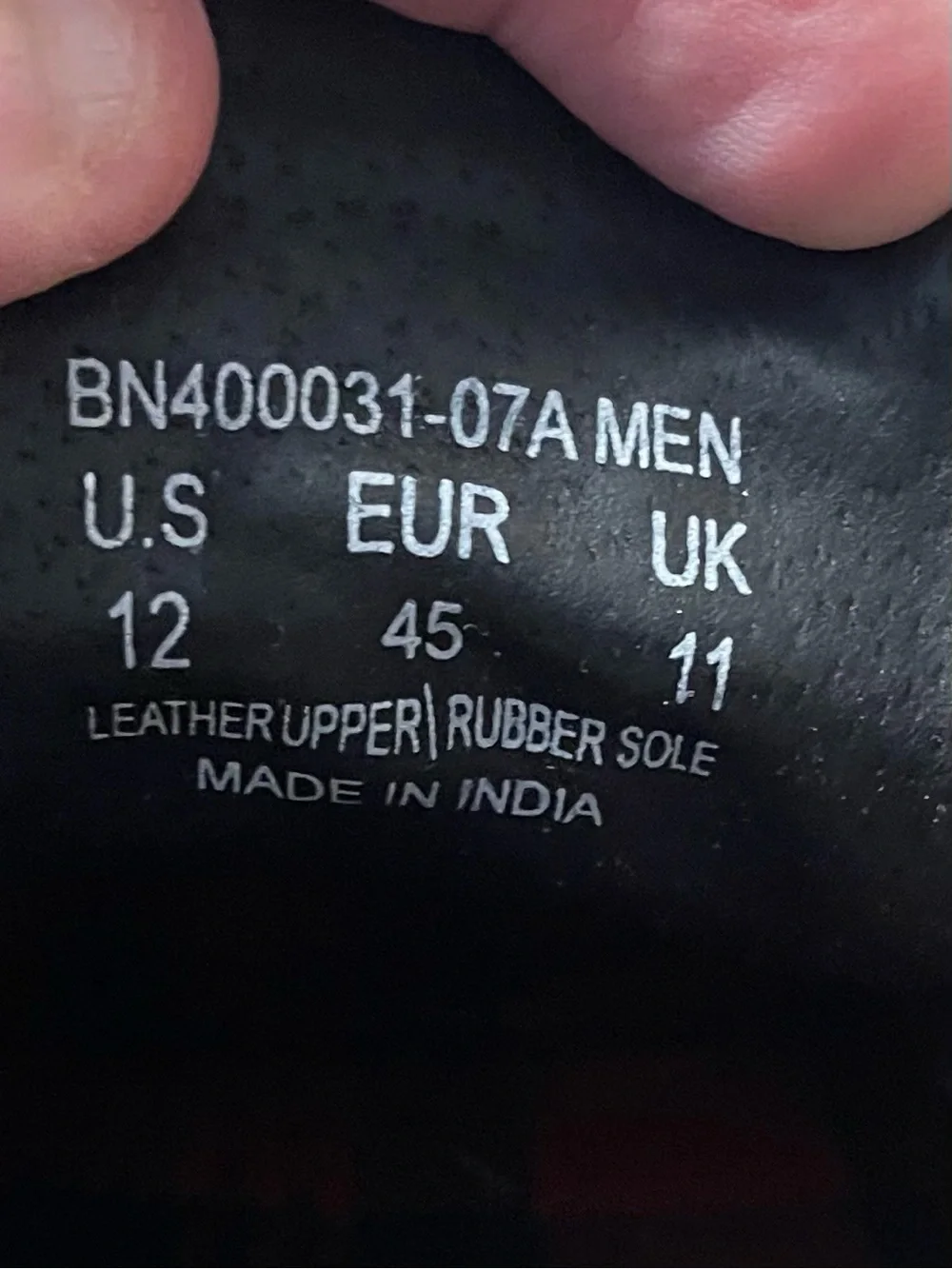 Ben Sherman Birk Shoe Leather Wingtip Size 12